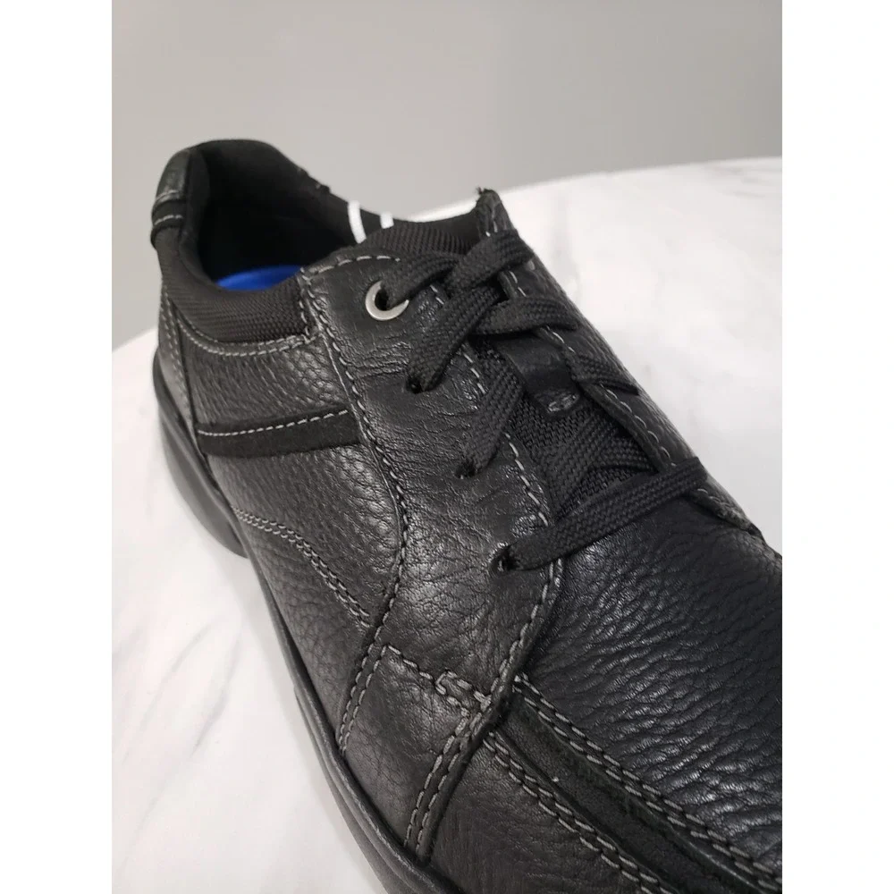 NEW NO BOX Size 9.5 - Clarks‎ Bradley Walk Oxford 26153332 Black Leather Shoes